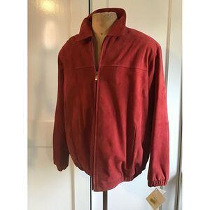 PRESTON & YORK - Men's Max Red Lined Genuine Goat Leather Jacket -XLarge NWT